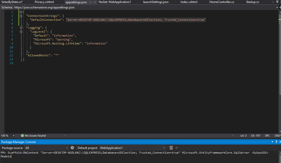 Setting Default SQL Connection